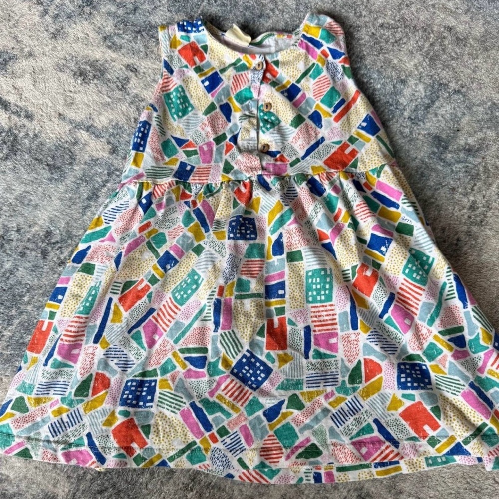Colorful Geometric Kids Dress